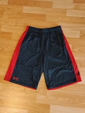 Under Armour Kids Black with Red Trim Athletic Shorts
